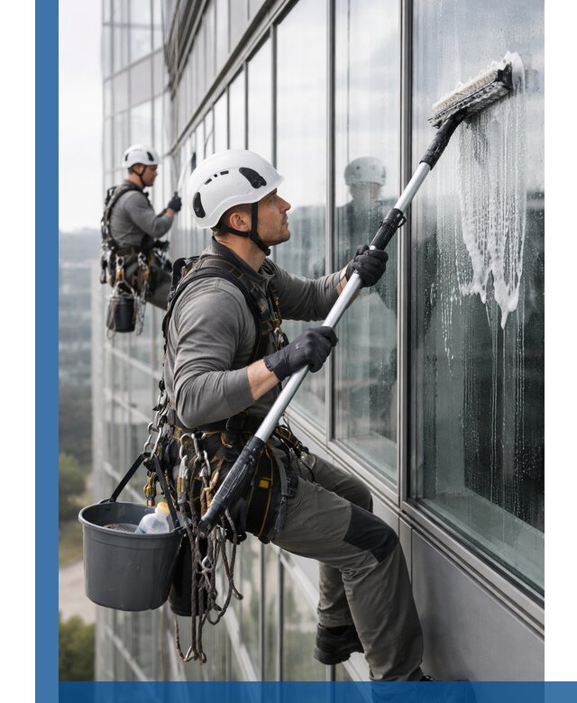 Высотная мойка сплошного остекления с выездом в Великом Устюге