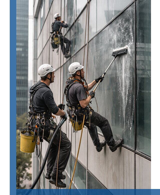 Профессиональная высотная мойка фасадов зданий в Великом Устюге