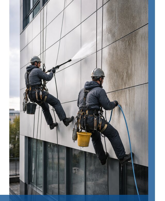 Мойка фасада из композита в Великом Устюге по цене от 305 р. | ВЫСОТНИК-Влс