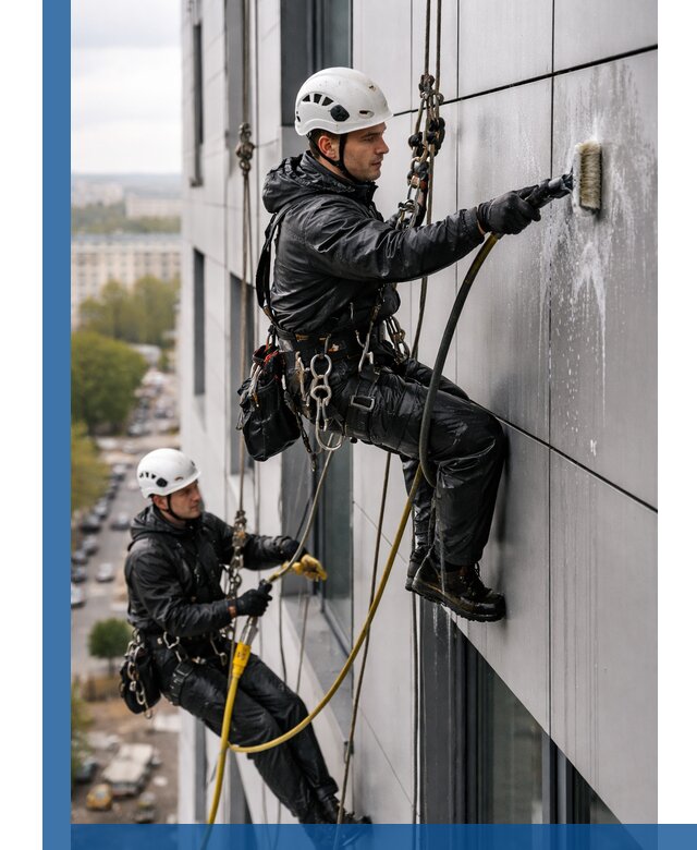 Профессиональная мойка фасада из композита в Великом Устюге