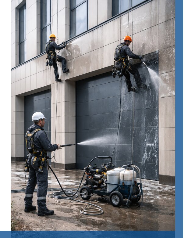 Послестроительная мойка фасада в Великом Устюге от 305 р. | ВЫСОТНИК-Влс