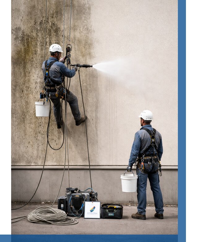 Очистка фасада от плесени в Великом Устюге от 305 р. | ВЫСОТНИК-Влс