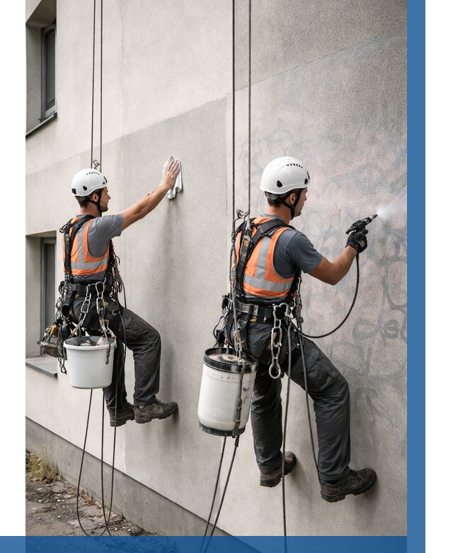 Антиграффити покрытие фасада в Великом Устюге от 611 р. | ВЫСОТНИК-Влс