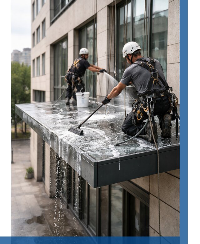 Мойка козырьков и навесов в Великом Устюге от 3563 р. | ВЫСОТНИК-Влс