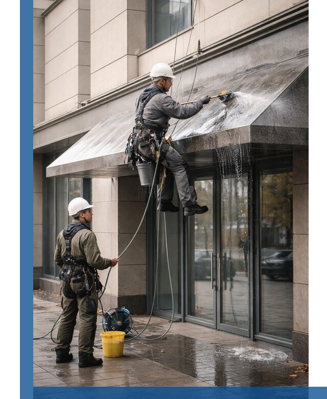 Профессиональная мойка козырьков и навесов в Великом Устюге