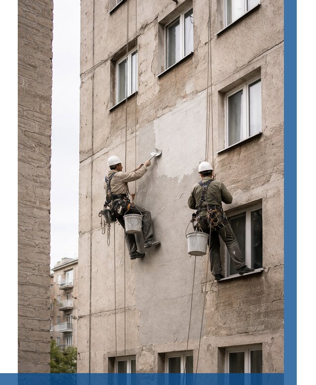 Косметический ремонт фасада в Великом Устюге от 1120 р. | ВЫСОТНИК-Влс