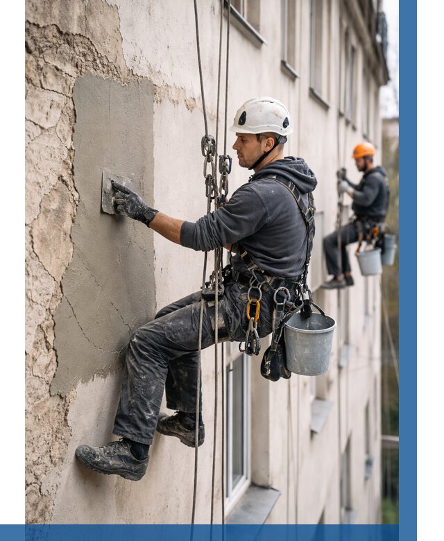 Восстановление штукатурки фасада в Великом Устюге от 1221 р. | ВЫСОТНИК-Влс