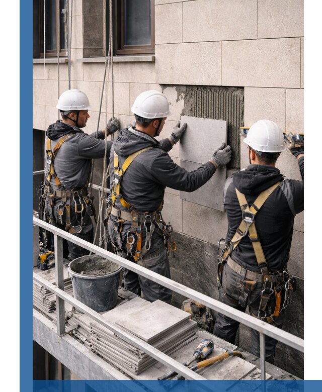 Ремонт облицовки фасада плиткой в Великом Устюге с гарантией