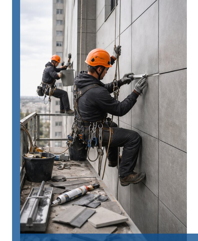 Профессиональный ремонт фасада из керамогранита в Великом Устюге