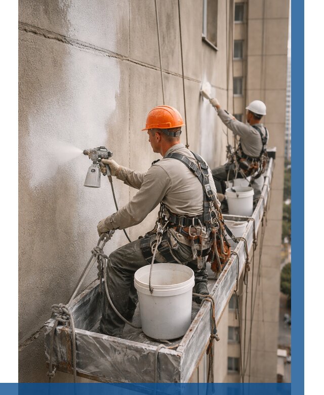 Грунтовка фасада на высоте в Великом Устюге от 122 р. | ВЫСОТНИК-Влс