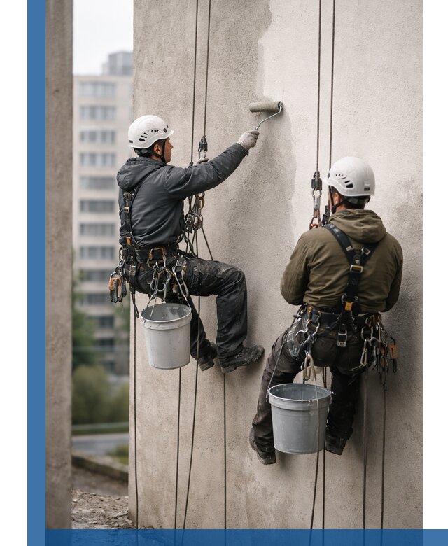 Покраска фасадов высотными альпинистами в Великом Устюге с гарантией