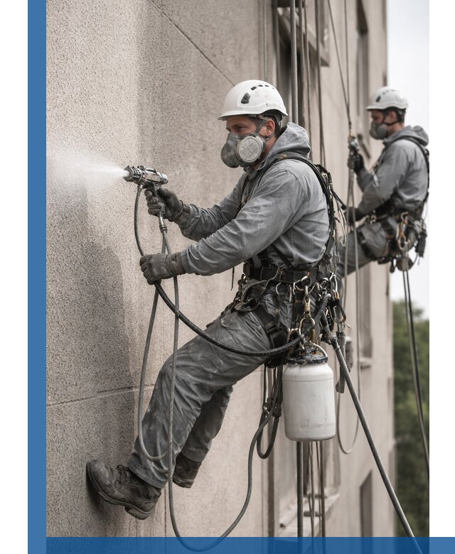 Безвоздушная покраска фасадов зданий в Великом Устюге профессионально