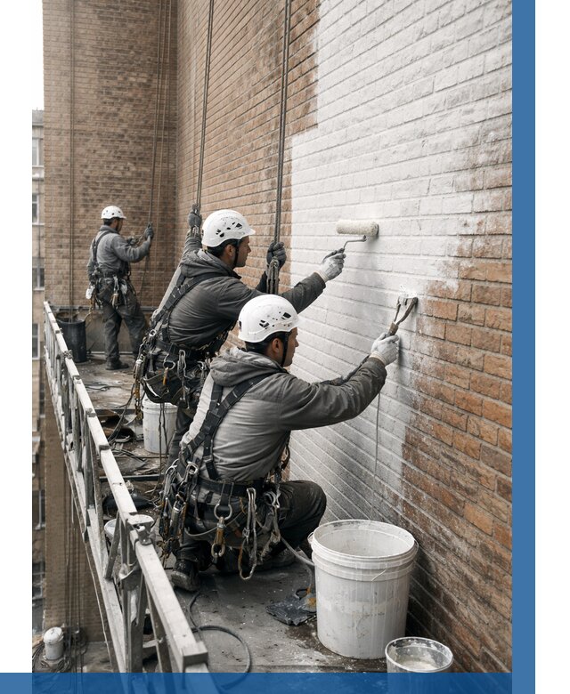 Покраска кирпичного фасада в Великом Устюге от 356 р. | ВЫСОТНИК-Влс