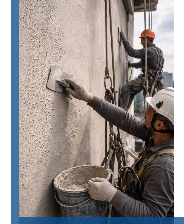 Декоративная штукатурка фасада с утеплением и защитой в Великом Устюге