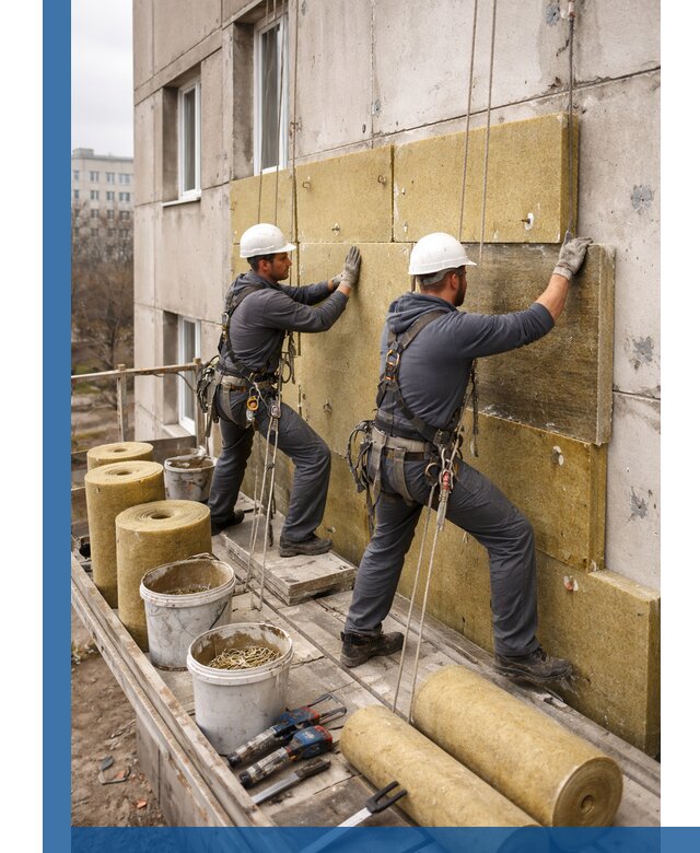 Утепление фасада минватой в Великом Устюге под ключ с гарантией