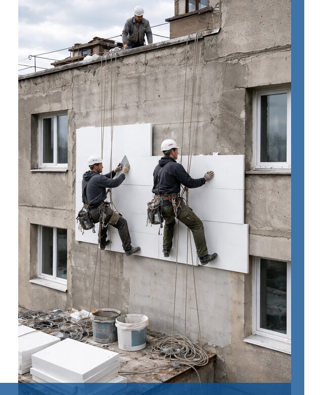 Утепление фасада пенополистиролом в Великом Устюге от 1832 р. | ВЫСОТНИК-Влс