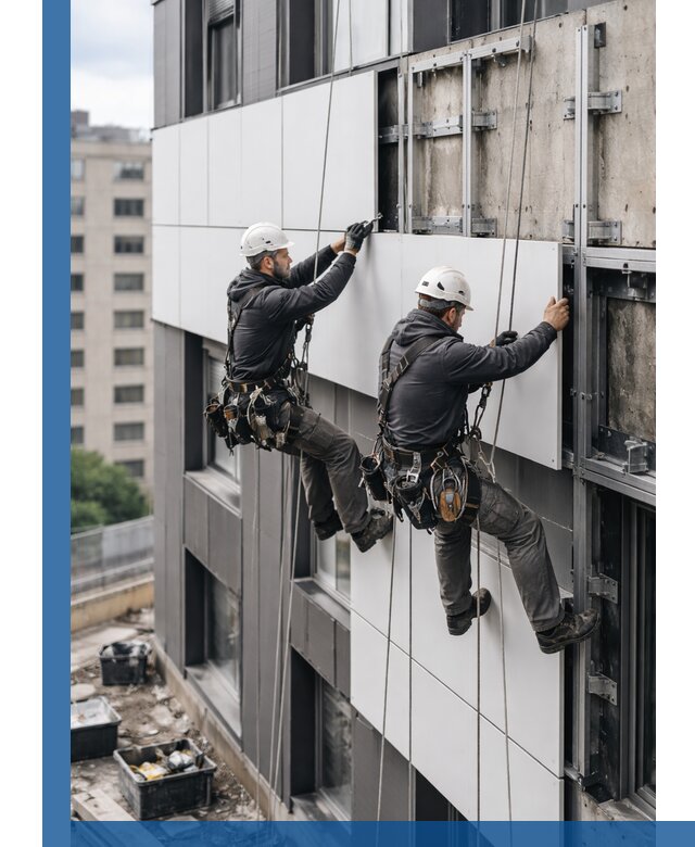 Монтаж композитных панелей фасада в Великом Устюге под ключ