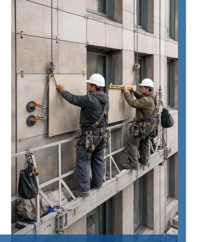 Монтаж керамогранита на фасад в Великом Устюге от 2545 р. | ВЫСОТНИК-Влс