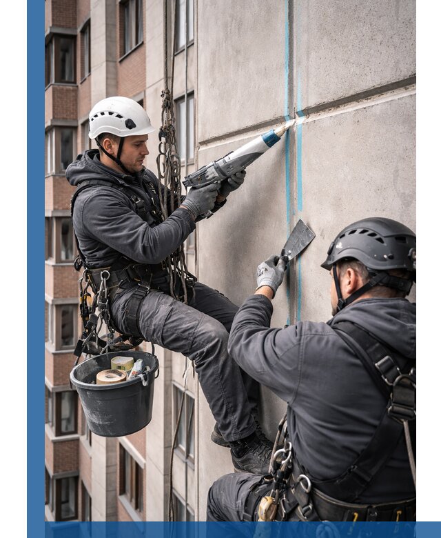 Вторичная герметизация швов фасада и кровли в Великом Устюге