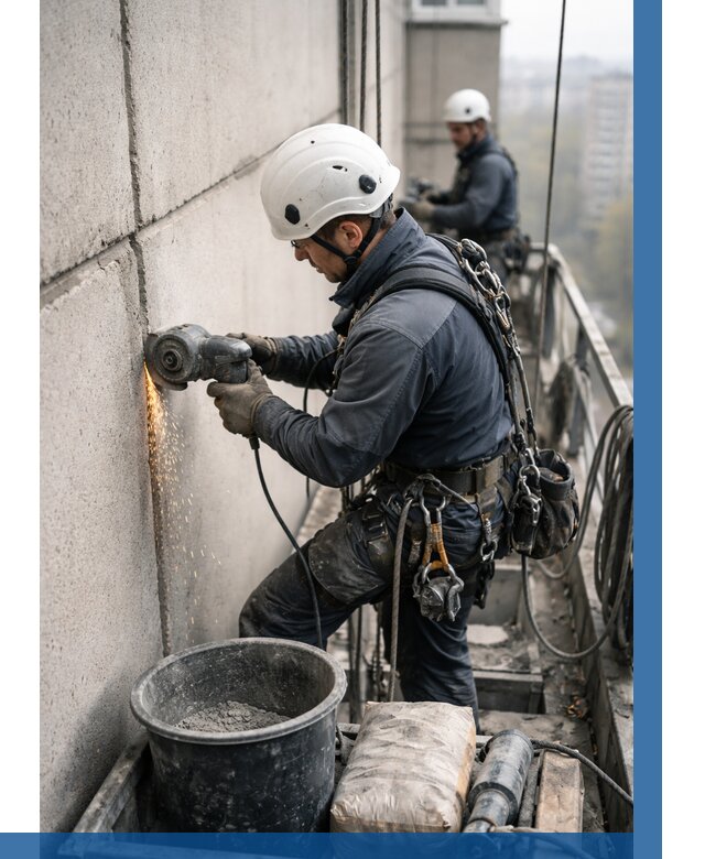 Штробление межпанельных швов в Великом Устюге от 1221 р. | ВЫСОТНИК-Влс