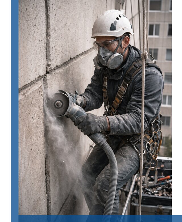 Штробление межпанельных швов в Великом Устюге качественно и быстро