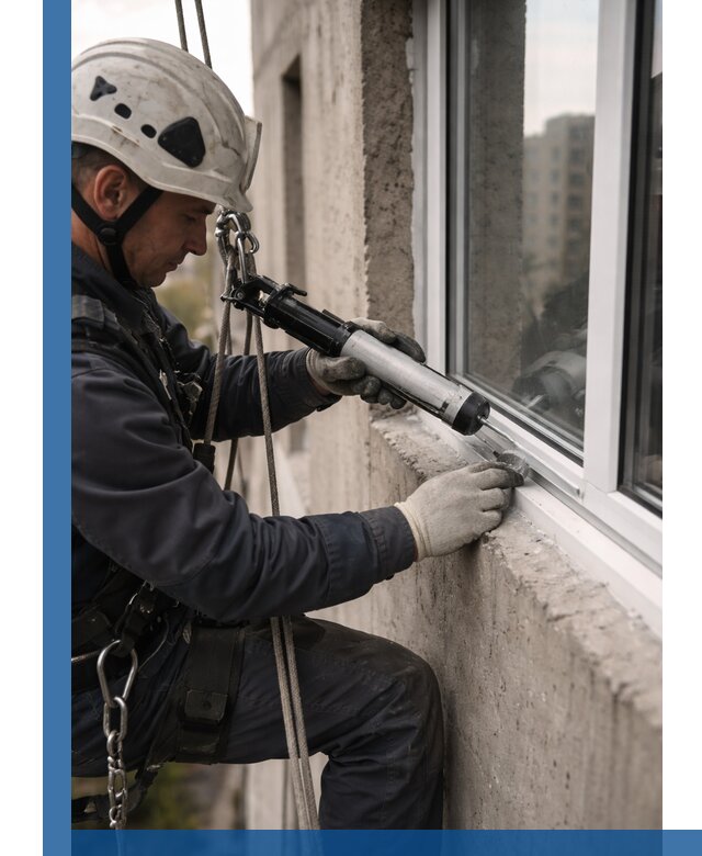 Герметизация оконных швов снаружи в Великом Устюге профессионально