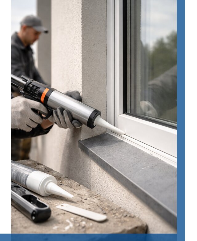 Герметизация монтажных швов окон в Великом Устюге от 662 р. | ВЫСОТНИК-Влс