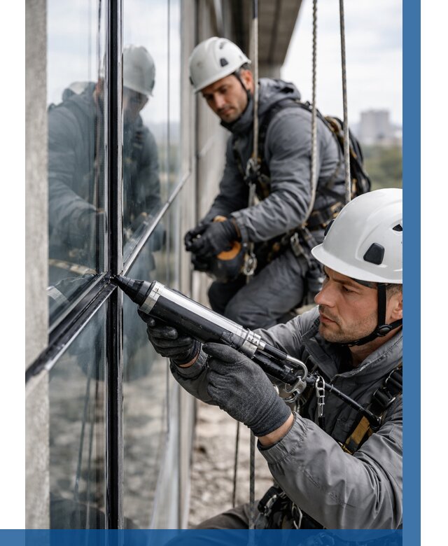 Герметизация витражных швов в Великом Устюге от 662 р. | ВЫСОТНИК-Влс