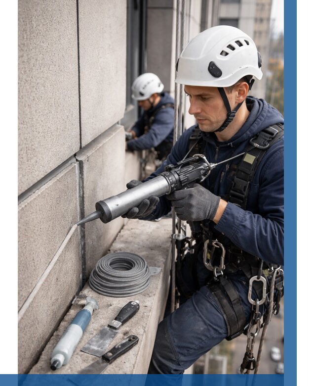 Герметизация деформационных швов фасада в Великом Устюге от 713 | ВЫСОТНИК-Влс