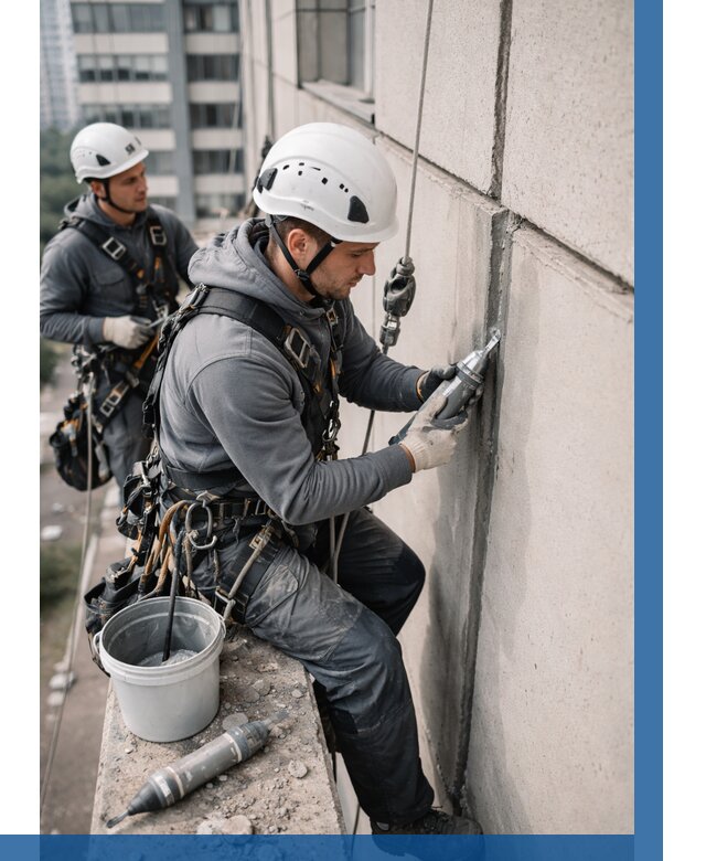 Ремонт деформационных швов здания в Великом Устюге от 1018 р. | ВЫСОТНИК-Влс