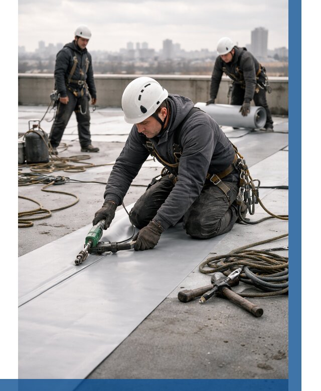 Ремонт мембранной кровли в Великом Устюге от 1832 р./м2 | ВЫСОТНИК-Влс