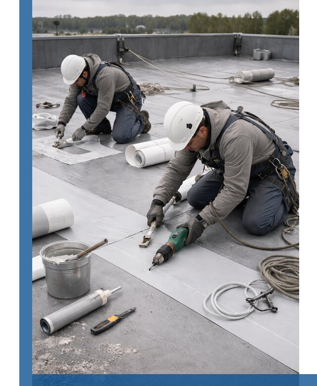 Ремонт мембранной кровли в Великом Устюге качественно и с гарантией