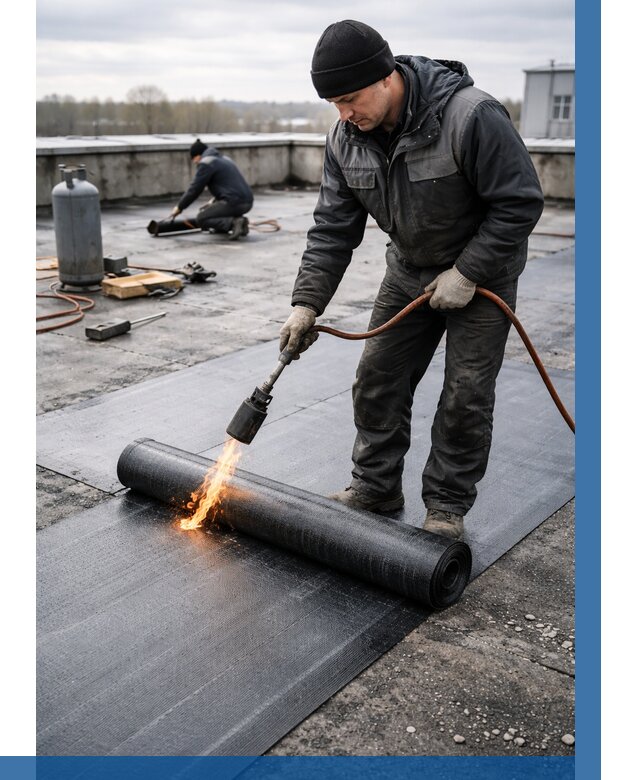 Ремонт наплавляемой кровли в Великом Устюге от 713 р. | ВЫСОТНИК-Влс