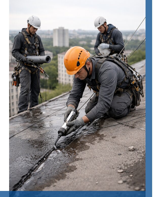 Устранение протечек кровли в Великом Устюге от 12215 р. | ВЫСОТНИК-Влс