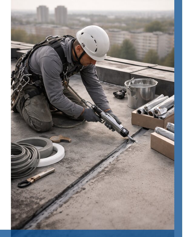 Герметизация швов кровли в Великом Устюге от 458 р./м2 | ВЫСОТНИК-Влс