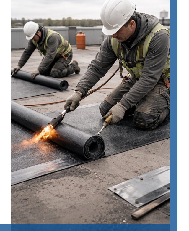 Монтаж наплавляемой кровли в Великом Устюге от 865 р. — ВЫСОТНИК-Влс