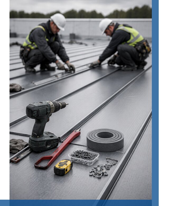 Монтаж фальцевой кровли в Великом Устюге от 1832 р. | ВЫСОТНИК-Влс