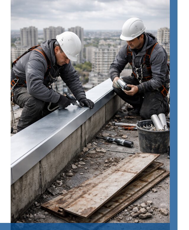 Замена парапетных крышек под ключ в Великом Устюге от 1221 р. | ВЫСОТНИК-Влс