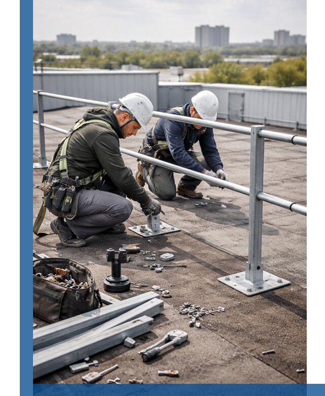 Монтаж кровельного ограждения в Великом Устюге под ключ с гарантией