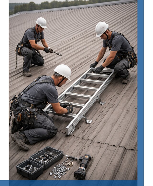 Монтаж кровельной лестницы в Великом Устюге от 4581 р. | ВЫСОТНИК-Влс