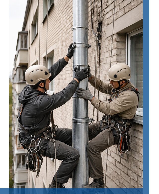 Замена водосточных труб в Великом Устюге от 6616 р. | ВЫСОТНИК-Влс