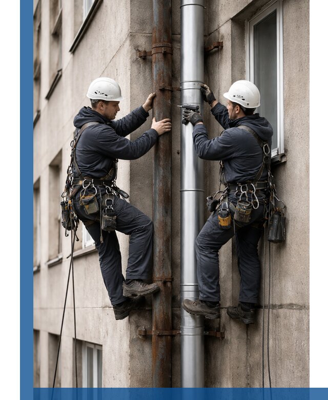 Замена водосточных труб в Великом Устюге: монтаж и демонтаж под ключ