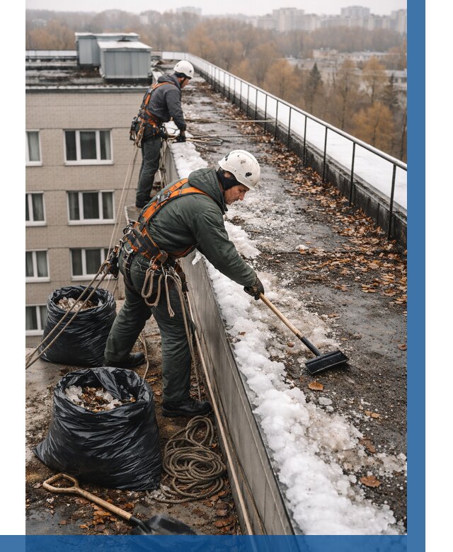 Очистка кровли по периметру в Великом Устюге от 560 р. | ВЫСОТНИК-Влс