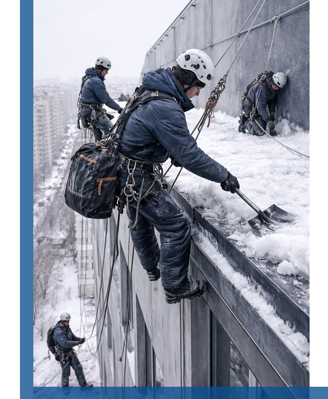 Абонентское обслуживание кровли зимой в Великом Устюге регулярный уход