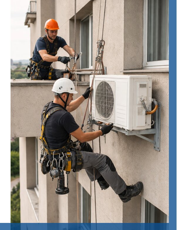 Монтаж внешнего блока кондиционера в Великом Устюге от 6616 р. | ВЫСОТНИК-Влс