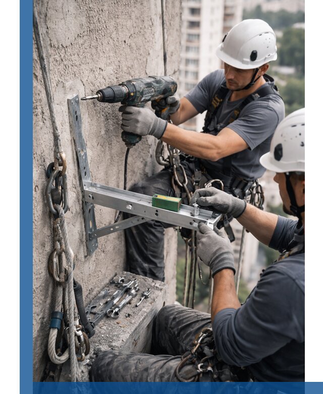 Установка кронштейнов кондиционера и крепежа в Великом Устюге