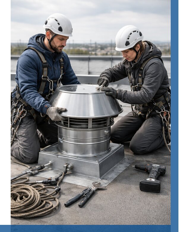 Установка дефлекторов на кровле в Великом Устюге от 4581 р. | ВЫСОТНИК-Влс