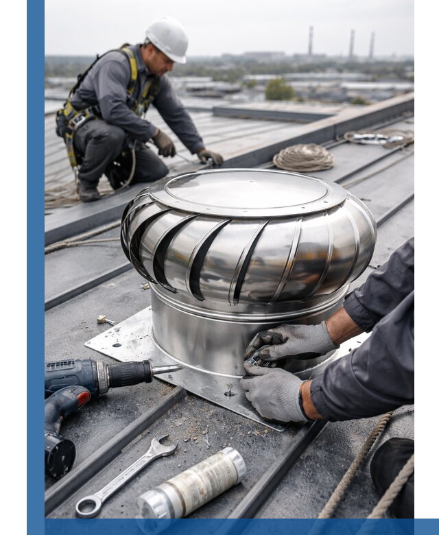 Установка дефлекторов на кровле в Великом Устюге профессионально