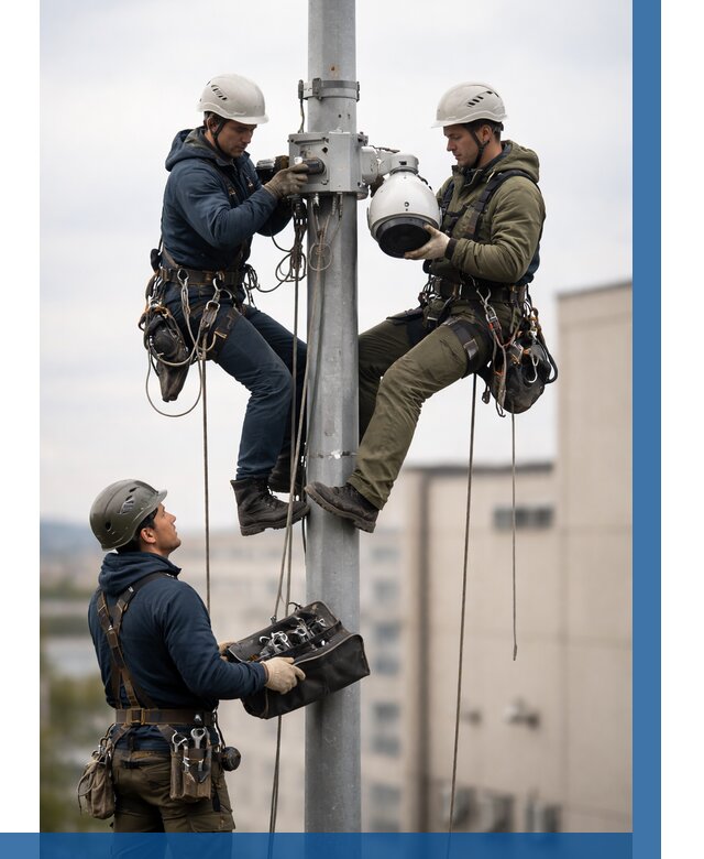 Установка видеокамер на мачте в Великом Устюге от 8652 р. | ВЫСОТНИК-Влс