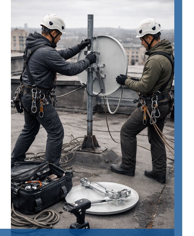 Демонтаж антенн на крыше в Великом Устюге от 4581 р. | ВЫСОТНИК-Влс